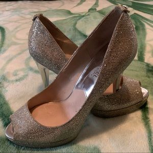 Glitter platform heels